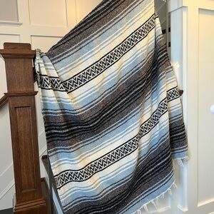 Light Blue Mexican Blanket
